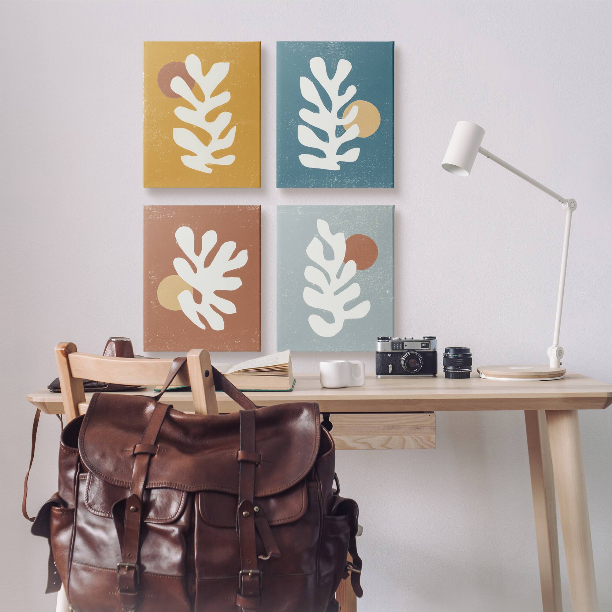 Stupell Industries Fluid Matisse Inspired Plants Abstract Organic Shapes Canvas Wall Art, 16" x 20"